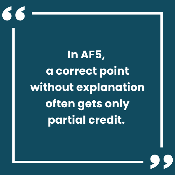 Failed AF5 How to turn your feedback into gold dust and go again.